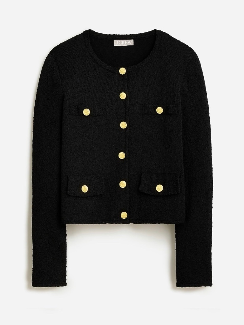 J.Crew Cropped lady jacket in textured bouclé Medium Black $178